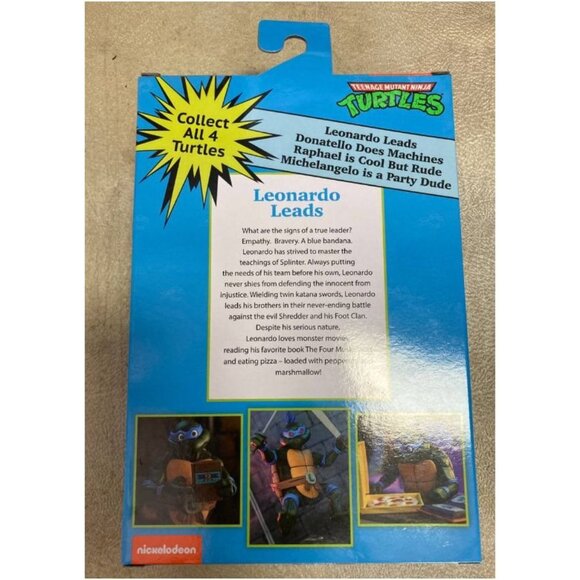 Teenage Mutant Ninja Turtles Leonardo Pizza Club Ultimate Action Figures NECA - Picture 6 of 10